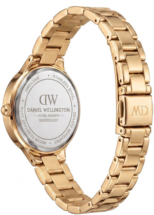 Daniel Wellington DW0DL2300 Black Dial Gold Stainless Steel Watch