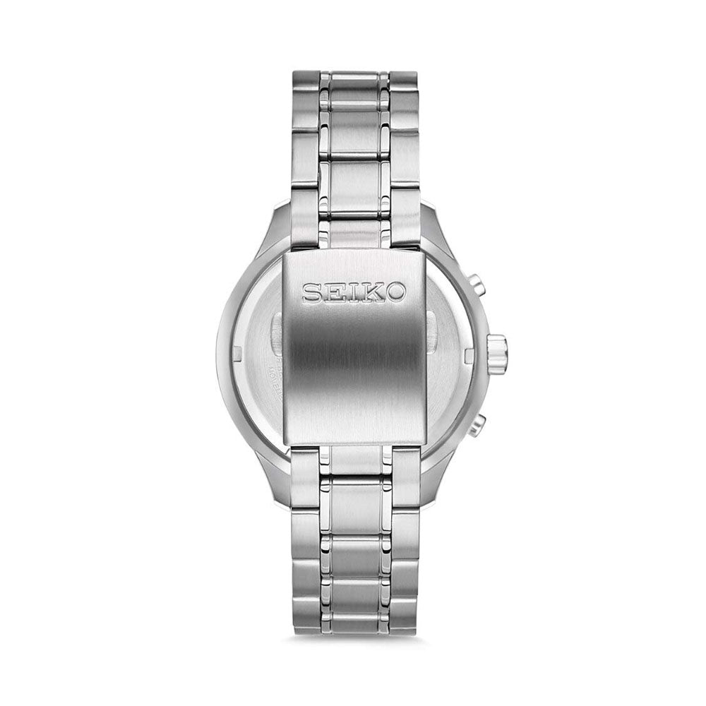 Seiko SKS537P1 Men Quartz Blue Dial Stainless Steel Chronograph Watch