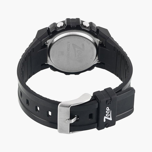 Zoop NTC4040PP06 Digital Quartz Kids’ Watch with Black Digital Display and Black PU Strap