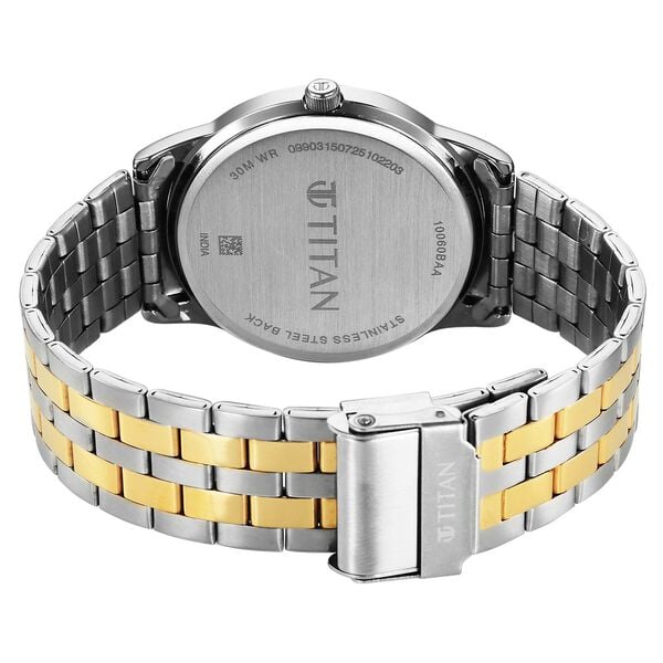 Titan Karishma Festive 3.0 (10060BM01) Quartz Analog Silver Dial Dual-Tone Stainless Steel Men’s Watch