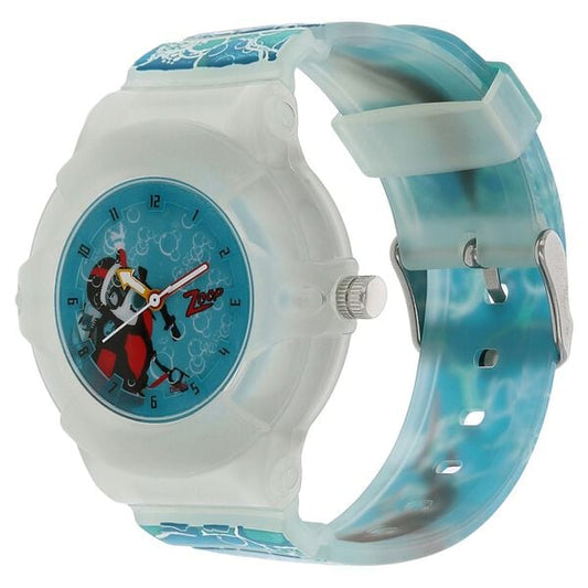 Zoop NK16001PP01 Kids Analog Quartz White Dial Blue PU Strap Watch by Titan