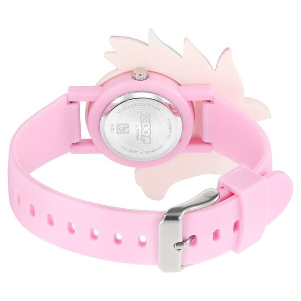Zoop NT16039PP01 Analog Kids Watch with Pink Dial & Pink PU Strap