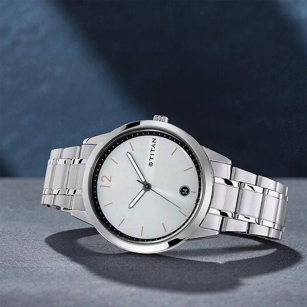 Titan 1806SM01 Silver Stainless Steel Analog Men’s Watch