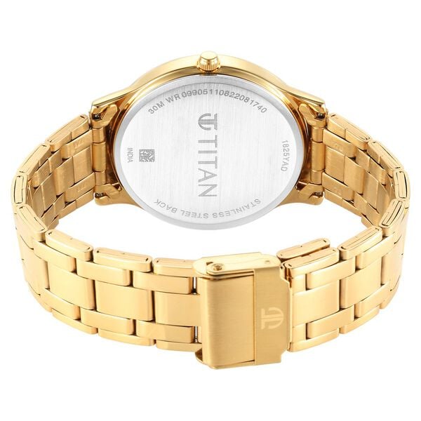 Titan 1825YM03 Karishma Radiance Champagne Dial Analog Quartz Watch – Men
