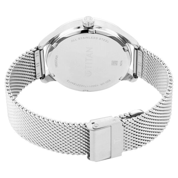 Titan 1833SM01 Evoke Quartz Analog Blue Dial 43.5 mm Stainless Steel Case Stainless Steel Strap Men Watch