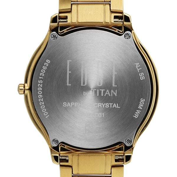 Titan 1843YM03 Champagne Dial Men's Gold Stainless Steel Analog Watch