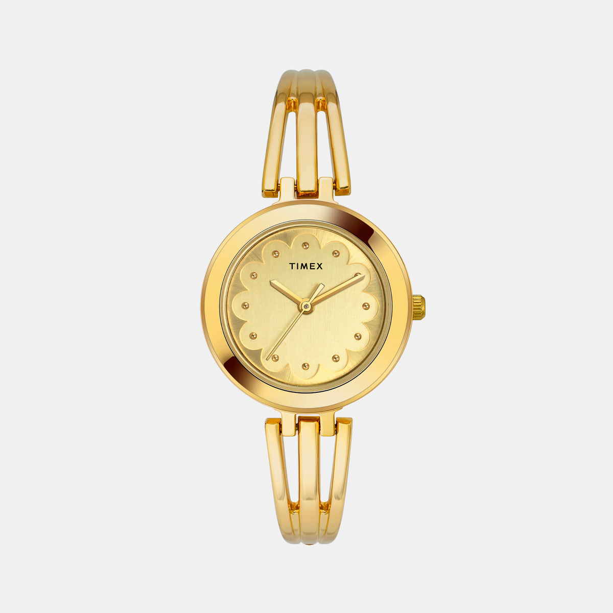 Timex TWTL10311 Champagne Dial Brass Bracelet Analog Women Watch – Round Case, Quartz Movement