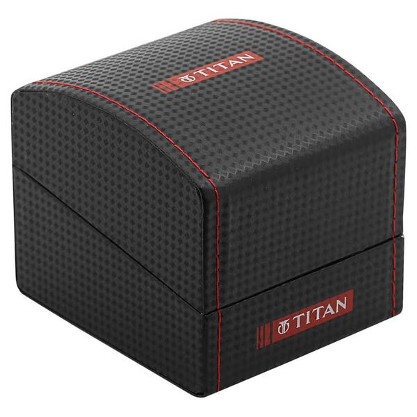 Titan 2570SM01 Women’s Blue-Dial Analog Watch with Silver Stainless Steel Strap