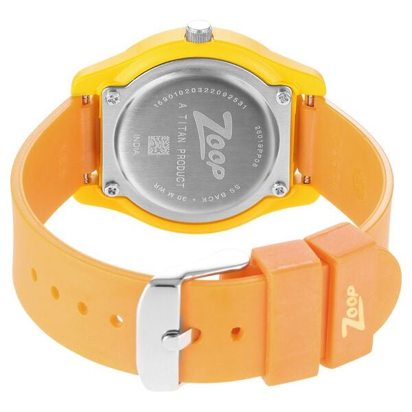 Zoop 26019PP08W Analog Quartz Kids’ Watch with Yellow Dial and Yellow Plastic Strap