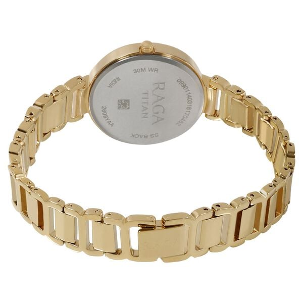 Titan 2608YM01 Raga Viva Champagne Dial Analog Quartz Watch – Women