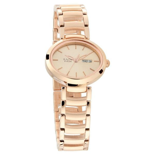 Titan NS2620WM01 Women’s Analog Watch Rose-Gold Dial & Rose-Gold Metal Bracelet Strap