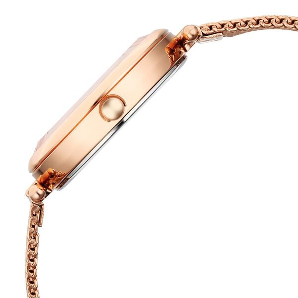 Titan 2773WM01 Raga Showstopper Quartz Analog Pink Dial Rose Gold Metal Strap Women's Watch