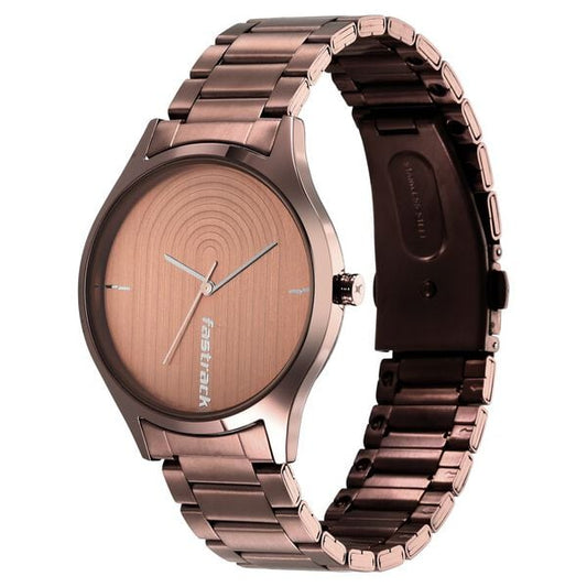 Fastrack 3184QM02 Style Up Quartz Analog Men’s Watch with Brown Dial & Brown Stainless Steel Bracelet