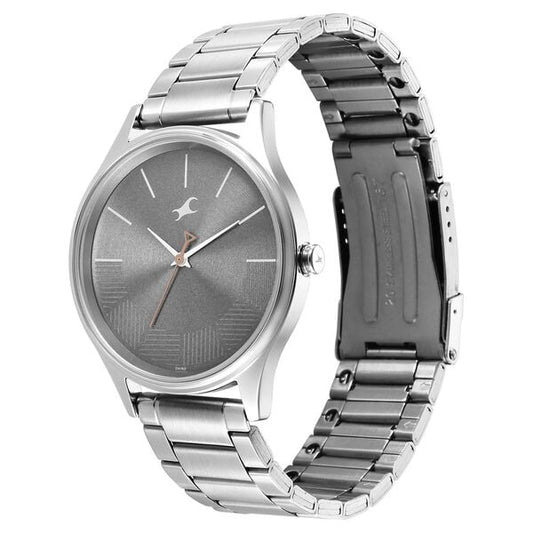 Fastrack 3291SM01 Quartz Analog Grey Dial Metal Strap Men’s Watch