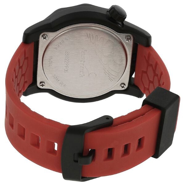 Fastrack 38022PP09C Analog Quartz Unisex Watch – Red Dial, Red Plastic Strap, Casual Everyday Style Fastrack