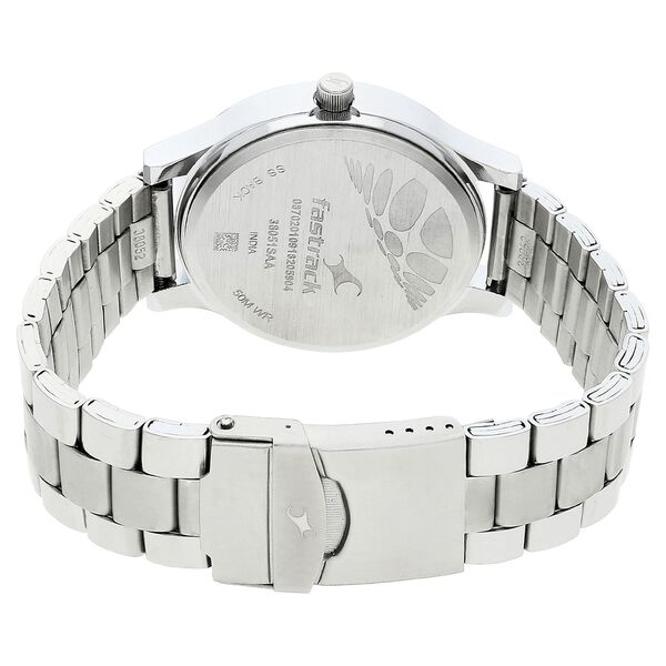 Fastrack 38051SM04 Bold Analog Watch Quartz Analog Black Dial Stainless Steel Strap Men’s Watch
