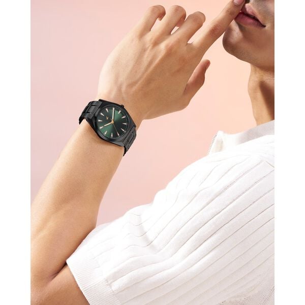 Fastrack 38162NM01 Quartz Analog Green Dial Stainless Steel Strap Men’s Watch