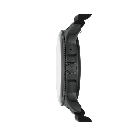 Fossil FTW4056 Men's Gen 5E Smartwatch Black AMOLED Display Black Stainless Steel Strap