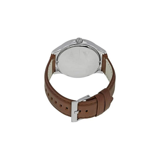 Armani Exchange AX2133I Men's Quartz Analog Watch Blue Textured Dial Brown Leather Strap