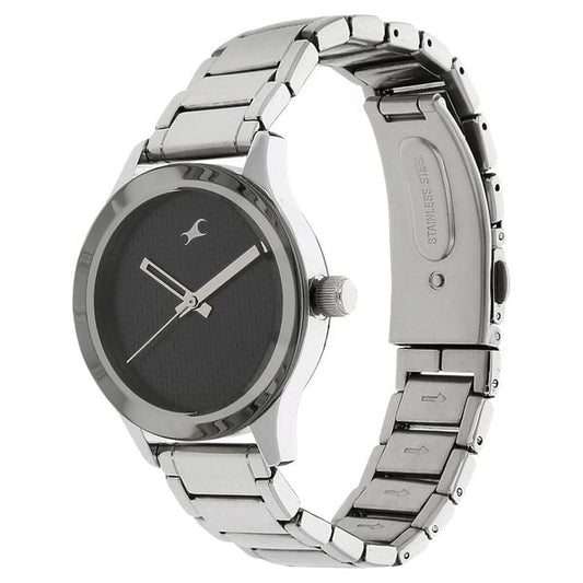 Fastrack 6078SM04 Analog Quartz Women Watch – Blue Dial, Silver Stainless Steel Strap, Casual Everyday Style