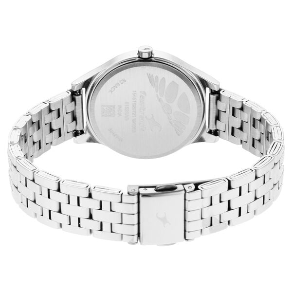 Fastrack 6152SM04 Stunners Quartz Analog Women’s Watch | Pink Dial | Silver Metal Strap | Round Case | Mineral Glass | 30 m Water Resistant | 24-Month Warranty