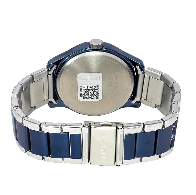 Timex TW0TG7638 Men’s Blue Dial Quartz Analog Watch with Stainless Steel Strap
