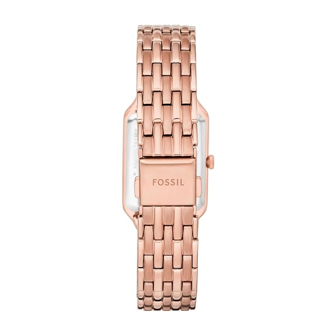 Fossil ES5271 Women's Quartz Analog Watch White Dial Rose Gold Stainless Steel Strap