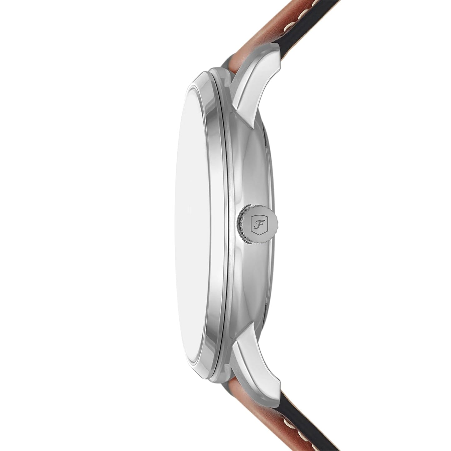 Fossil FS5903 Men's Quartz Moonphase Multifunction Watch Blue Dial Brown Leather Strap