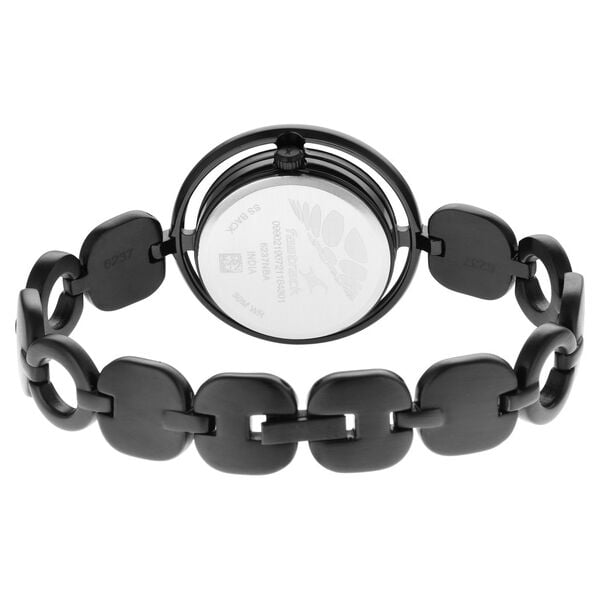 Fastrack 6237NM01 Analog Quartz Women Watch – Grey Dial, Black Metal Strap, Glitch Casual Style
