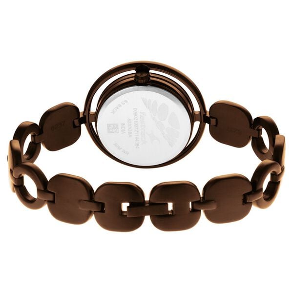 Fastrack 6237QM01 Analog Quartz Women Watch – Brown Dial, Brown Metal Strap, Glitch Casual Style
