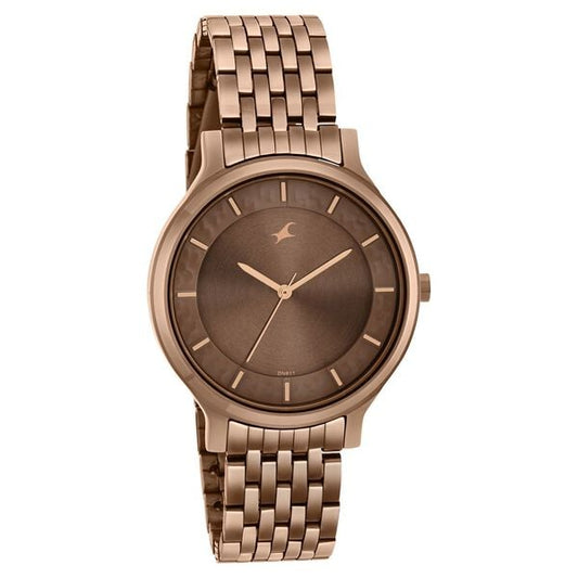 Fastrack 6292QM01 Quartz Analog Brown Dial Stainless Steel Strap Women’s Watch