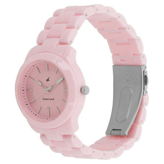 Fastrack 68006PP04 Quartz Analog Pink Dial Plastic Strap Women’s Watch