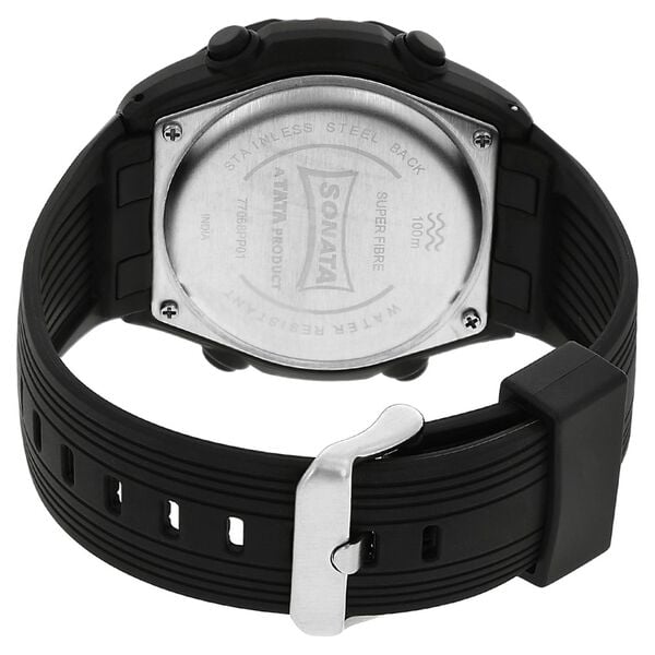Sonata 77068PP01 SF Quartz Analog Black Dial Men’s Watch
