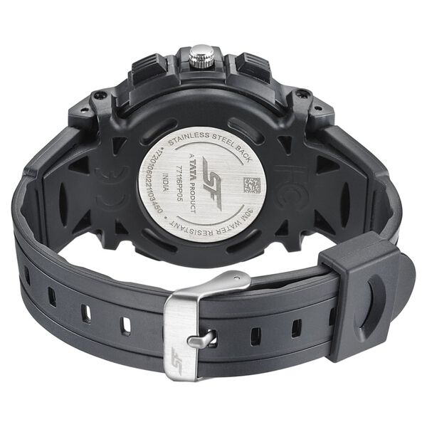 Sonata 77116PP05W SF Hustler Men’s Quartz Analog-Digital Black Dial Watch