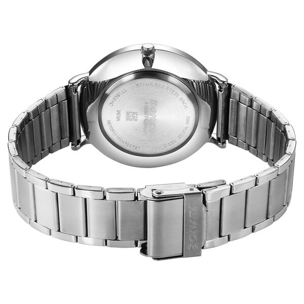 Sonata 77150SM02 Men Ascent Quartz Blue Dial Stainless Steel Watch