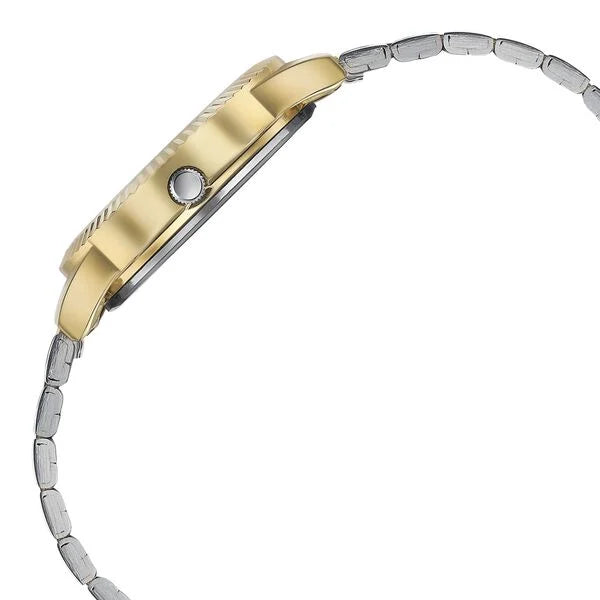 Sonata 87062BM01W Glam Gold Quartz Analog Silver Dial Two-Tone Stainless Steel Women's Watch