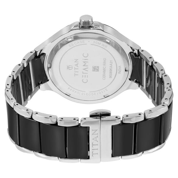 Titan 90089KD01 Ceramics Black Dial Multifunction Quartz Analog Watch – Men