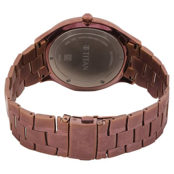 Titan 90142QM05 Brown Dial Day & Date Analog Quartz Watch – Men
