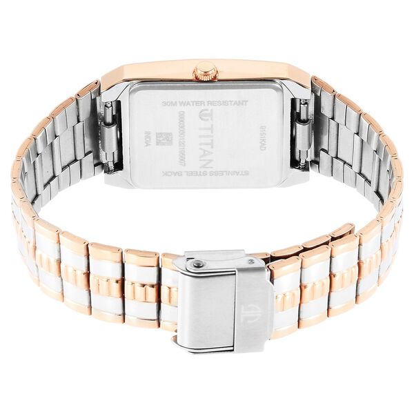Titan 9151KM01 Karishma Silver Dial Analog Quartz Rectangular Watch – Men