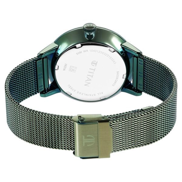 Titan 94006QM03 Modern Classics Green Dial Green Stainless Steel Analog Quartz Watch – Men