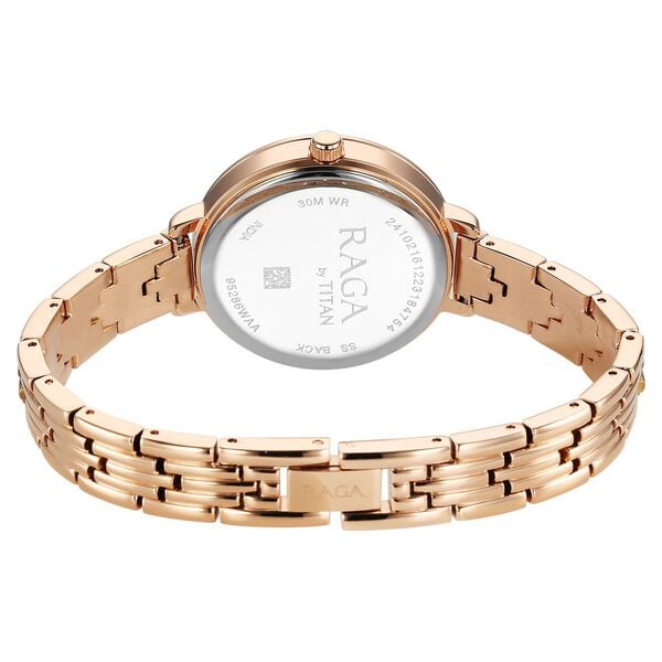 Titan 95286WM01 Women’s Analog Quartz Watch — Pink Dial & Rose Gold Metal Strap
