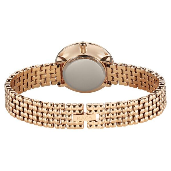 Titan 95350WM01 Quartz Analog Rose Gold Dial Rose Gold Metal Strap Women Watch