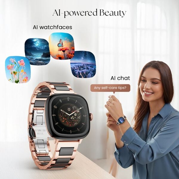 Titan 95416KM01K Smartwatch With 1.70" AMOLED Display Bluetooth Calling And Wellness Tracking