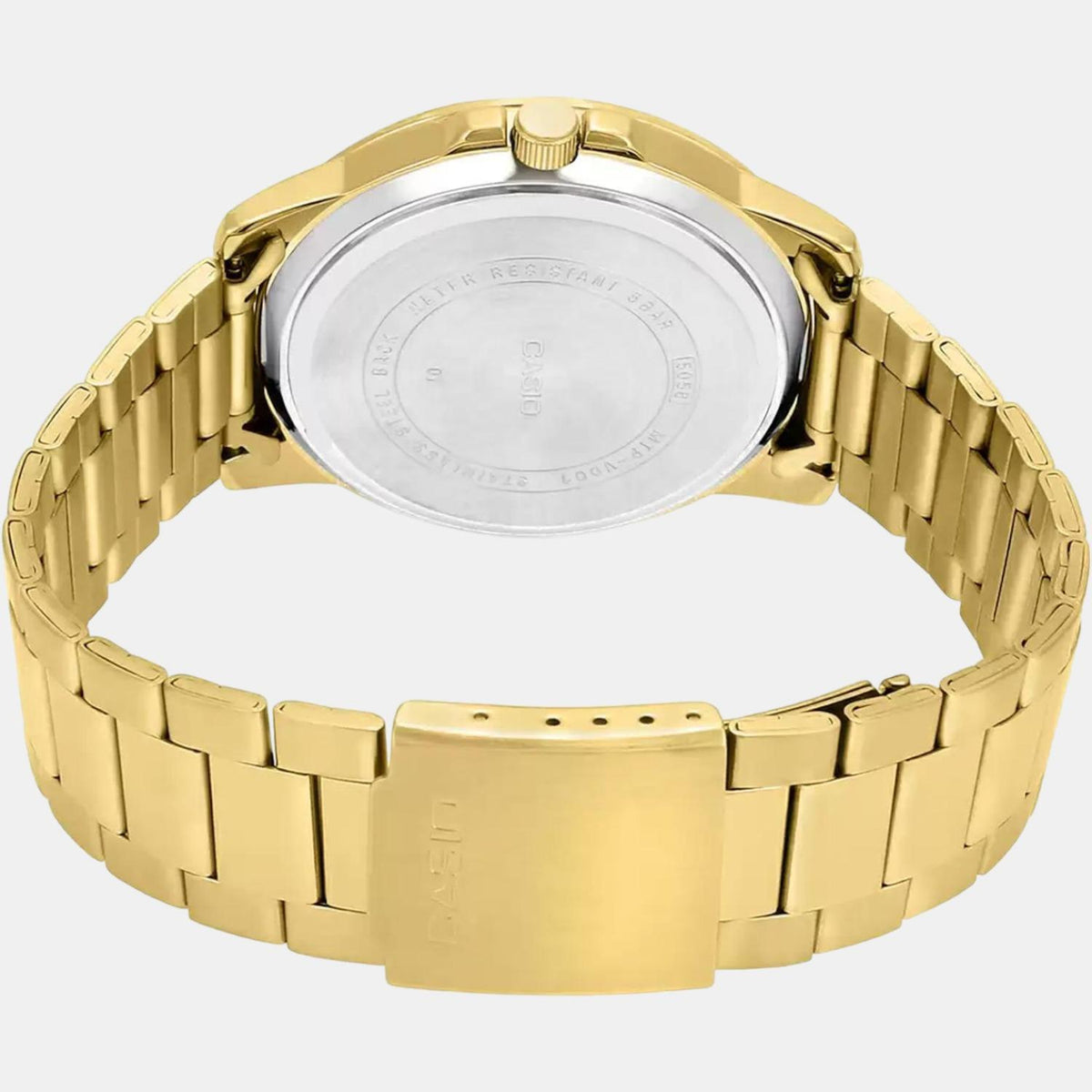 Casio A1368 Enticer Men’s Analog Quartz Watch with Gold Dial & Gold Stainless Steel Bracelet