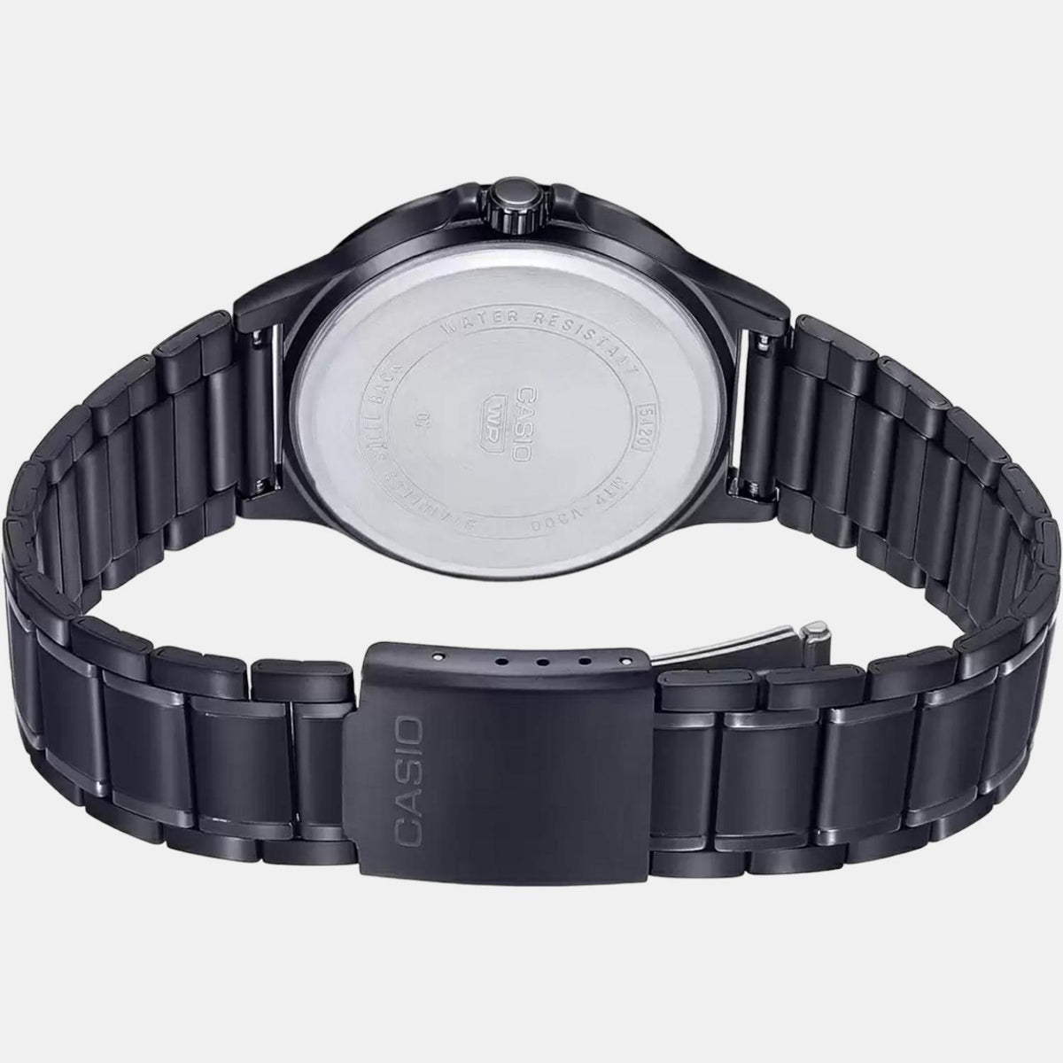 Casio A1969 Enticer Quartz Analog Men’s Watch with Black Dial, Black IP Stainless Steel Bracelet