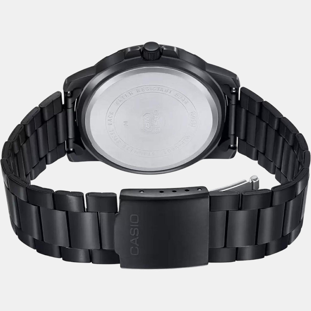 Casio A1979 Enticer Men’s Analog Quartz Watch with Black Dial & Black Stainless Steel Bracelet