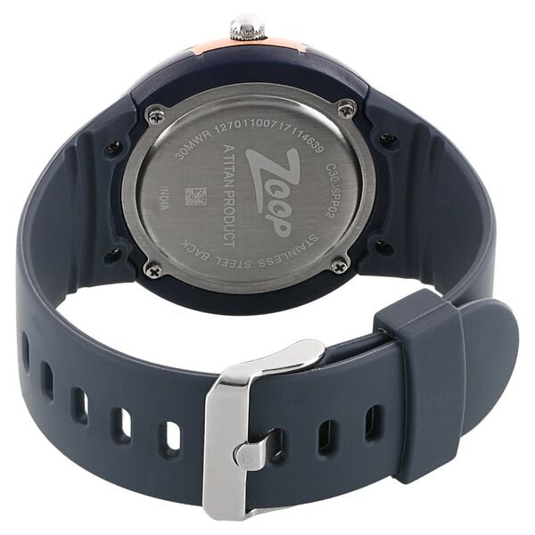Zoop NPC3008PP02 Analog Quartz Kids’ Watch with Multicoloured Dial and Black PU Strap