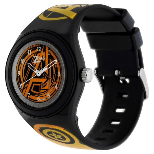Zoop NTC4048PP24 Analog Quartz Kids’ Watch with Black Dial and Multicoloured PU Strap
