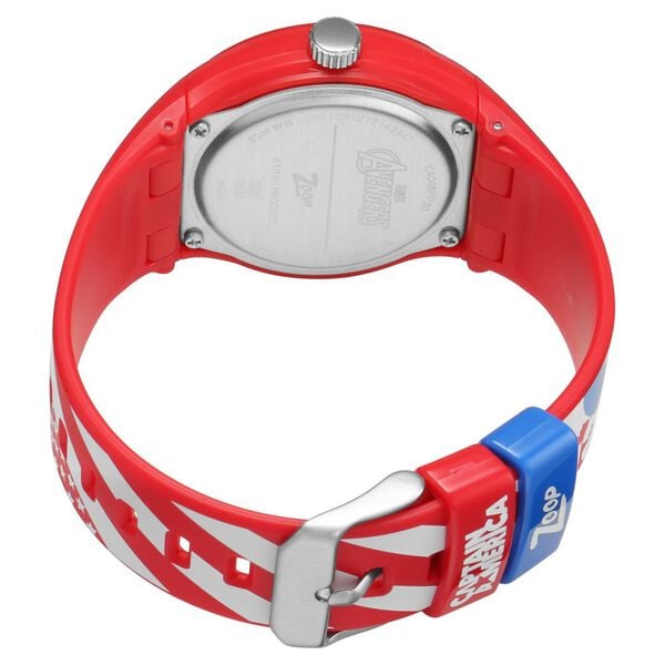 Zoop NPC4048PP30 Quartz Analog Red Dial PU Strap Watch for Kids
