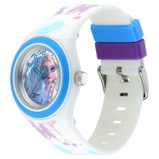 Zoop C4048PP43 Kids Disney Frozen Analog Quartz Watch – Blue Dial & White Strap by Titan